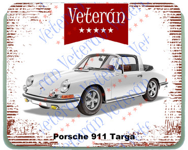 Veterán autós egérpad - Porsche 911 Targa fehér