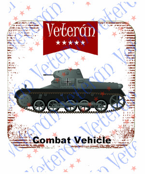 Veterán tankos poháralátét - Combat Vehicle