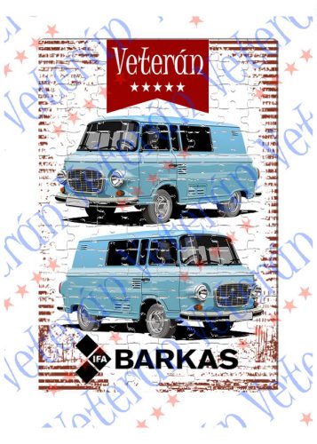 Veterán autós kirakó - Barkas kék