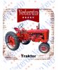 Veterán traktoros poháralátét - Piros traktor