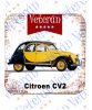 Veterán autós poháralátét - Citroen CV2 sárga