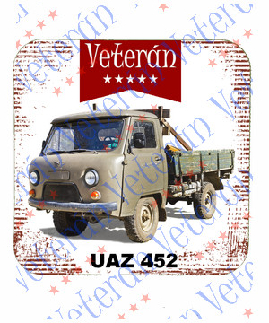 Veterán autós poháralátét - UAZ 452 platós