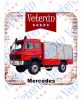 Veterán autós poháralátét - Mercedes tűzoltó (Fire truck)