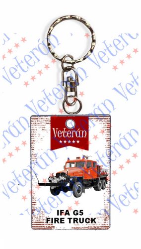 Veterán autós kulcstartó - IFA G5 tűzoltóautó (Fire truck)