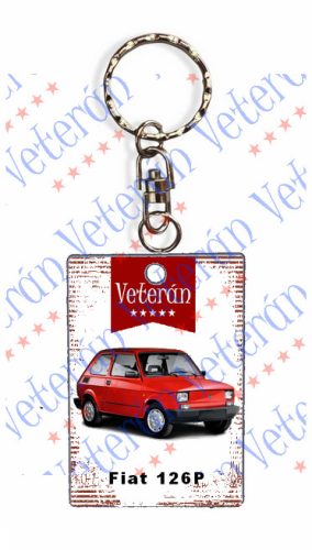 Veterán autós kulcstartó - Fiat 126P