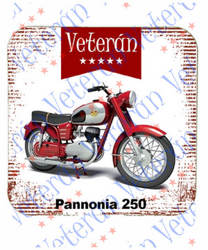 Veterán motoros poháralátét - Pannonia 250