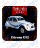 Veterán autós poháralátét - Citroen CV2 fehér