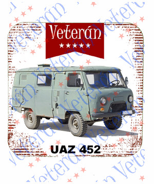 Veterán autós poháralátét - UAZ 452 