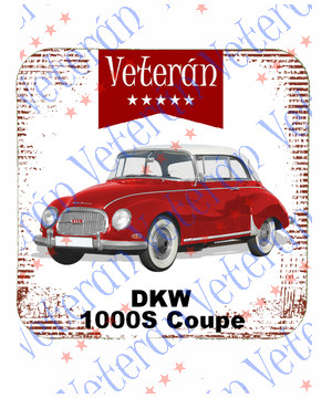 Veterán autós poháralátét - DKW 1000s Coupe