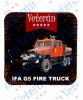 Veterán autós poháralátét - IFA G5 tűzoltóautó (Fire Truck)