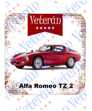 Veterán autós poháralátét - Alfa Romeo TZ 2